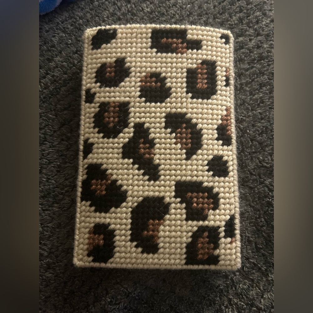 Handcrafted Leopard Pattern eyeglasses case handmade